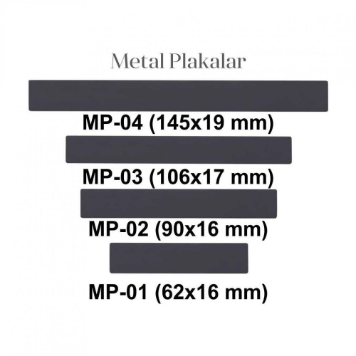 MP-04 Metal Plaka ( 145 x 19 mm )