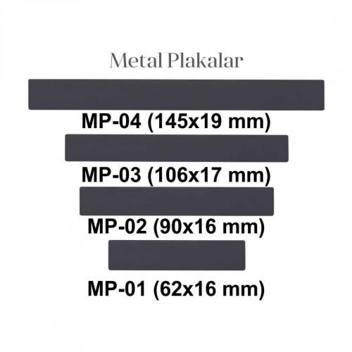 MP-01 Metal Plaka ( 62 x 17 mm )